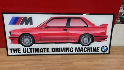 Lot 79 - BMW E30 M3 PERSPEX PRINTED SIGN 33" X 13"