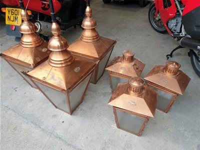 Lot 461 - COPPER LAMPS