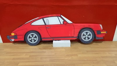 Lot 199 - PORSCHE 911 PERSPEX PRINTED SIGN 33" x 10"