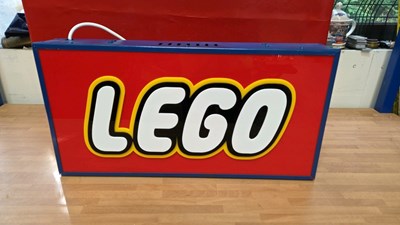 Lot 455 - LEGO LIGHT UP SIGN 24" X 12"