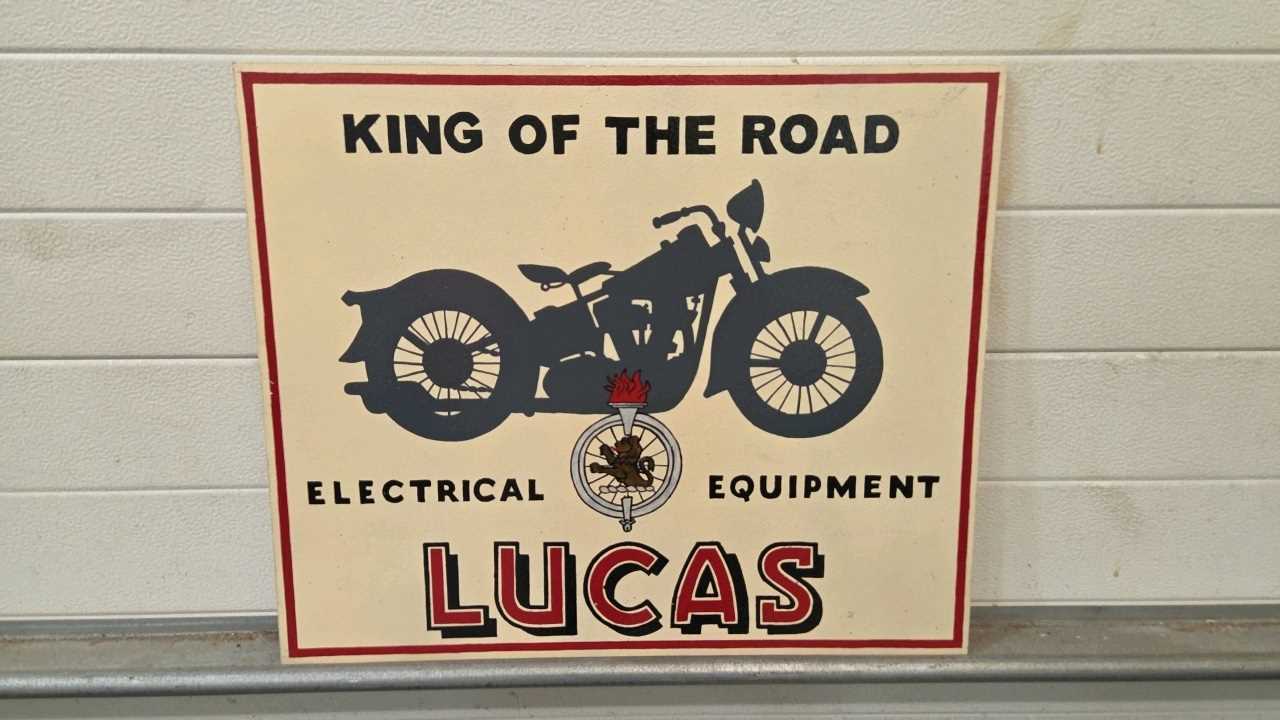 Lot 163 - WOODEN HAND PAINTED LUCAS SIGN 24