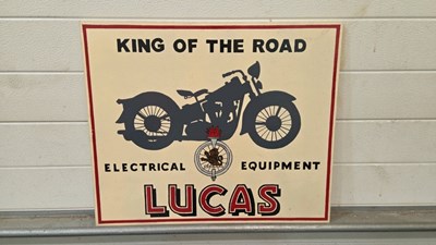 Lot 163 - WOODEN HAND PAINTED LUCAS SIGN 24" X 20"