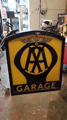 Lot 468 - AA ILLUMINATED SIGN & BRACKET