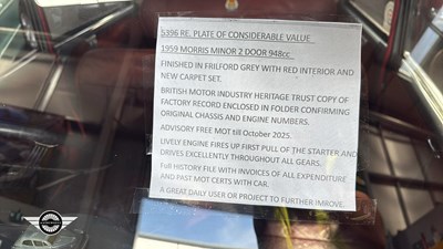 Lot 572 - 1959 MORRIS