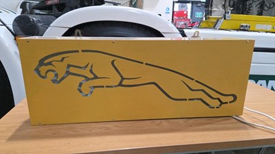 Lot 219 - JAGUAR LIGHT UP SIGN 28" X 11"