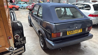 Lot 622 - 1990 VOLKSWAGEN GOLF CLIPPER CABRIO