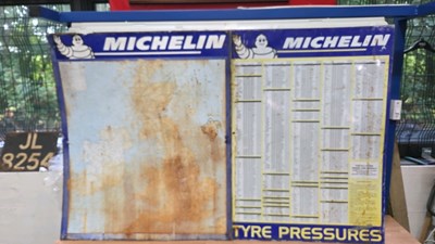 Lot 849 - MICHELIN MAP + TYRE TIN SIGNS