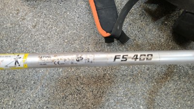 Lot 551 - STHIL FS400 STRIMMER WITH HARNESS & STHIL PROTECTIVE HELMET