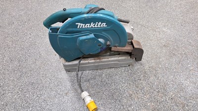 Lot 745 - MAKITA LW1400 METAL CUTTING CHOP SAW 110V