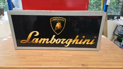 Lot 337 - LAMBORGHINI LIGHT UP SIGN