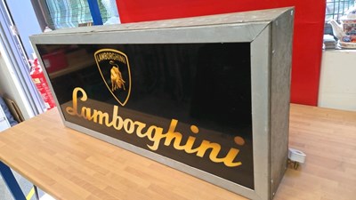 Lot 337 - LAMBORGHINI LIGHT UP SIGN