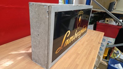 Lot 337 - LAMBORGHINI LIGHT UP SIGN