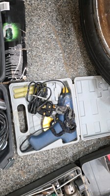 Lot 591 - SELECTION OF POWER TOOLS, SOCKET SET + DRILL BITS
