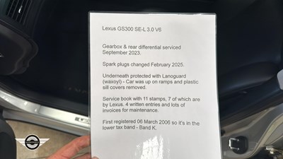 Lot 880 - 2006 LEXUS GS300 SE-L AUTO