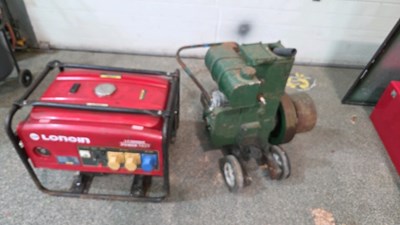 Lot 881 - LISTER DH4 STATIONARY ENGINE + LONCIN DIESEL GENERATOR LC3800DC