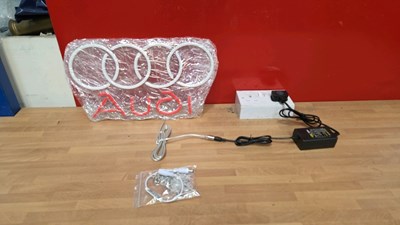 Lot 495 - NEON AUDI LIGHT UP SIGN 16" X 9"