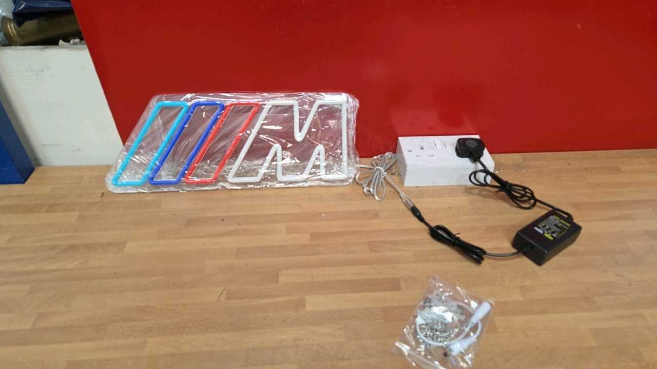 Lot 649 - NEON BMW M SPORT LIGHT UP SIGN 16