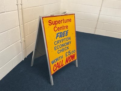 Lot 341 - KRYPTON TUNING ORIGINAL METAL PAINTED ‘A’ FRAME- DOUBLE SIDE