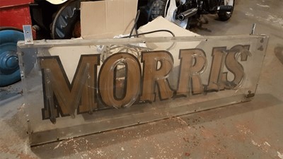 Lot 493 - ‘MORRIS’ NEON SIGN & TRANSFORMER