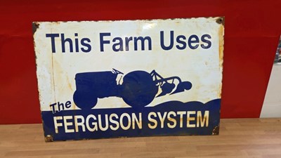 Lot 23 - THIS FARM USES FERGUSON SYSTEM ENAMEL SIGN 24" X 16"