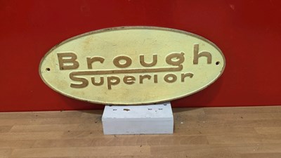 Lot 837 - BROUGH SUPERIOR ALUMINIUM SIGN 16" X 7"