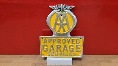 Lot 799 - AA GARAGE SERVICES ALUMINIUM SIGN 12" X 9.5"