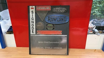 Lot 777 - BRITISH STEEL / LAND ROVER BESPOKE SIGN 24" X 20"