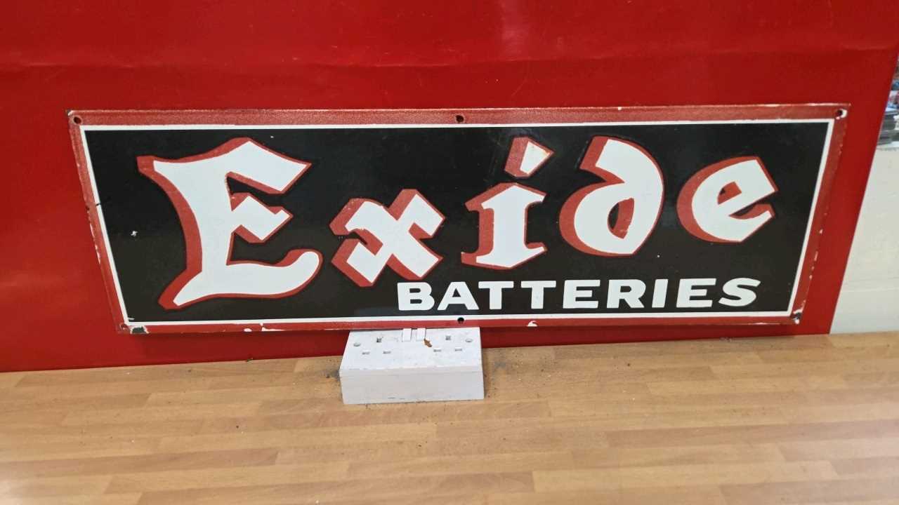 Lot 149 - EXIDE BATTERIES ENAMEL SIGN 29