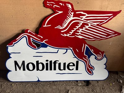 Lot 5 - MOBILFUEL PAINTED SIGN 49" X 34"
