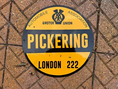 Lot 65 - AA PICKERING SIGN 14" DIA