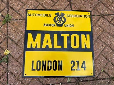 Lot 83 - AA MALTON PAINTED SIGN 18" X 18"