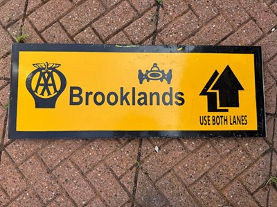 Lot 225 - AA BROOKLANDS SIGN 32" X 12"