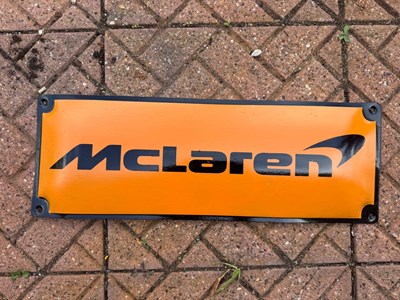 Lot 235 - McLAREN PAINED SIGN 25" X 9"