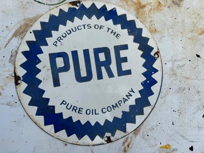 Lot 367 - PURE OIL ENAMEL SIGN 12" DIA