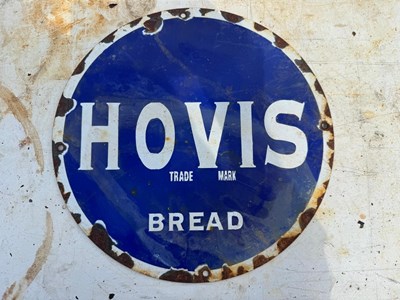Lot 383 - HOVIS BREAD ENAMEL SIGN 12" DIA