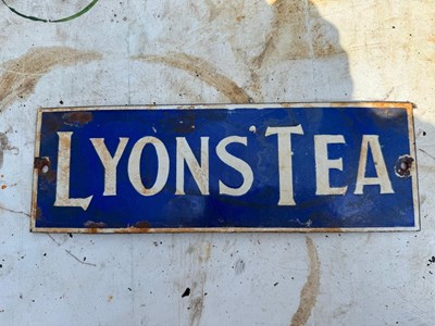 Lot 399 - LYONS TEA ENAMEL SIGN 12" X 4"