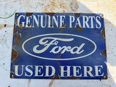 Lot 417 - FORD PARTS ENAMEL SIGN 14" X 10"