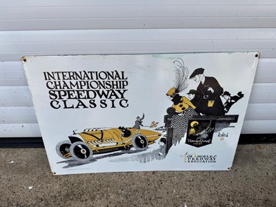 Lot 447 - INTERNATIONAL SPEEDWAY CLASSIC SIGN 24" X 16"