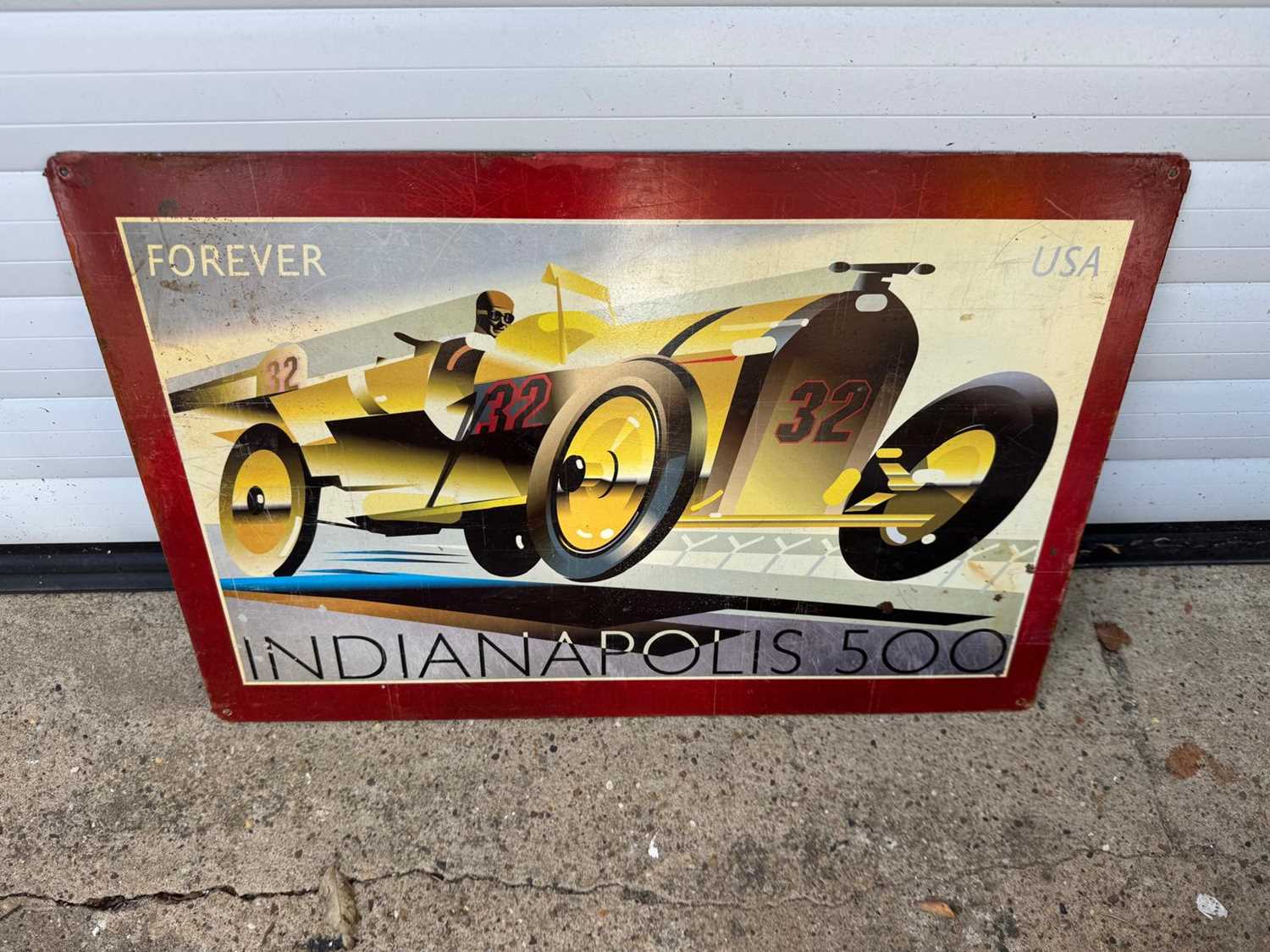 Lot 457 - INDIANAPOLIS 500 SIGN 24" X 16"