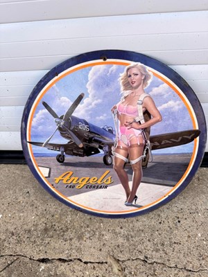 Lot 671 - ANGELS F4 CORSAIR SIGN 14" DIA