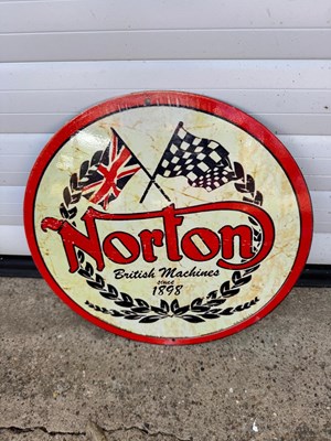 Lot 679 - NORTON BRITISH MACHINES SINCE 1898 14" DIA