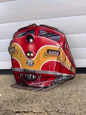 Lot 683 - SOUTH PACIFIC TRAIN SIGN 15" X 14"