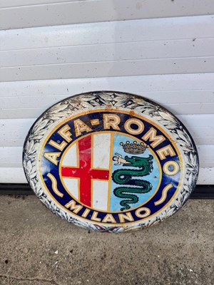 Lot 687 - ALFA ROMEO SIGN 14" DIA