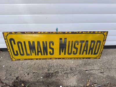 Lot 711 - COLMAN'S MUSTARD ENAMEL SIGN 36" X 12"