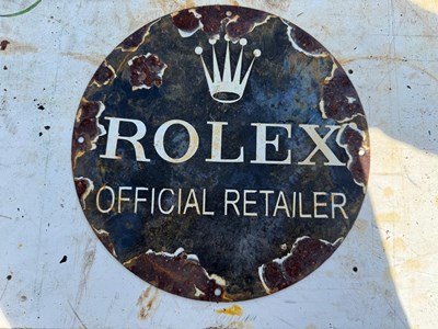 Lot 715 - ROLEX ENAMEL SIGN 12" DIA