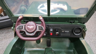 Lot 183 - 3 SEATER ARMY JEEP ELECTRIC CAR