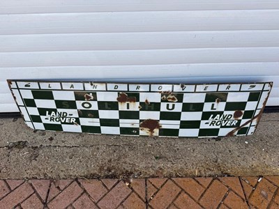 Lot 289 - LAND ROVER SOLIHULL ENAMEL SIGN 48" X 12"