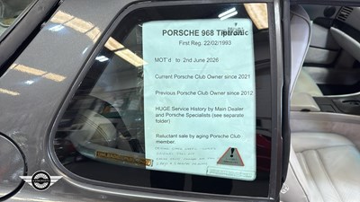 Lot 852 - 1993 PORSCHE 968 COUPE AUTO