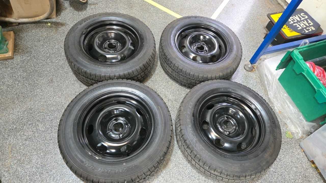 Lot 141 - 4 X STEEL 16" WHEELS WITH WINTER / M+S TYRES