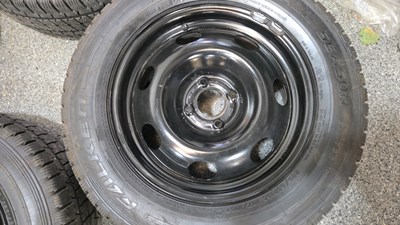 Lot 141 - 4 X STEEL 16" WHEELS WITH WINTER / M+S TYRES